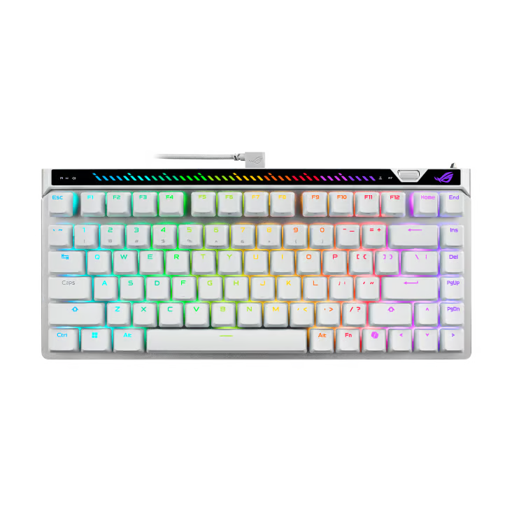 ASUS 華碩 ROG Falchion Ace 75 HE 機械電競鍵盤 〔HFX V2X 磁軸 英文 白色〕