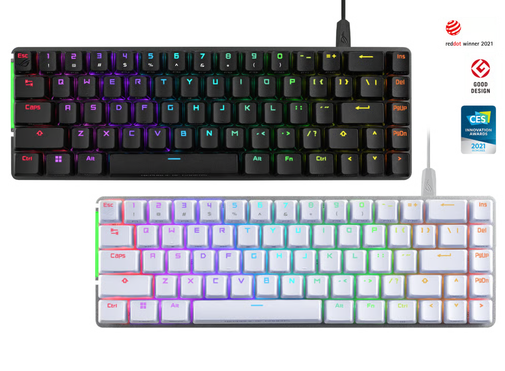 ASUS 華碩 ROG Falchion ACE NX White 68Keys 機械鍵盤 (紅軸 英文)