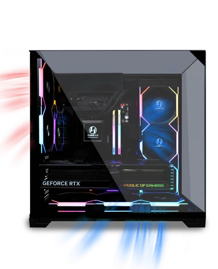 LIAN LI 聯力 O11 Vision Compact ATX 機箱 - Black 黑色優惠套裝