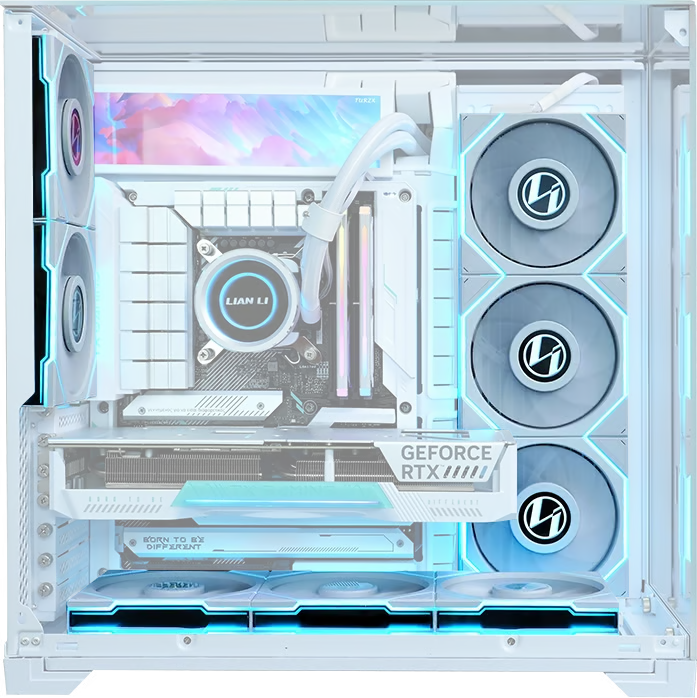 LIAN LI 聯力 O11 Vision Compact ATX 機箱 - White 白色優惠套裝