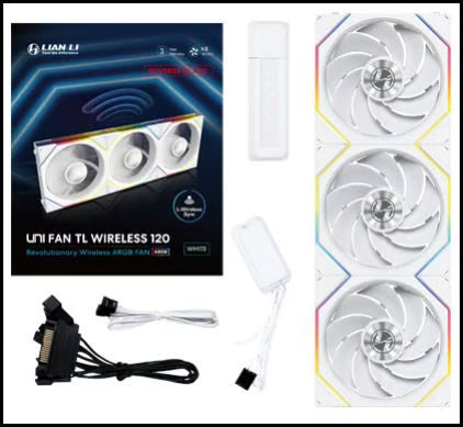 LIAN LI 聯力 UNI FAN TL120 Wireless 120mm 3 in 1 風扇套裝 - White 白色 - 3年保養