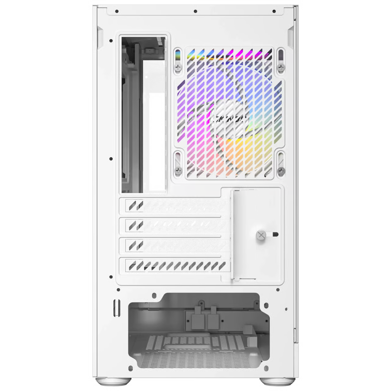 Okinos AQUA UNO Micro-ATX 機箱 - Polar White 白色 【預裝3把ARGB風扇】 - 1年保養