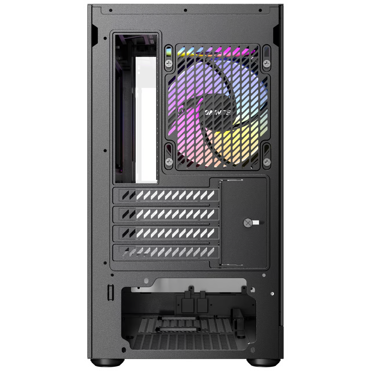 Okinos AQUA UNO Micro-ATX 機箱 - Zebra 黑白色 【預裝3把ARGB風扇】 - 1年保養