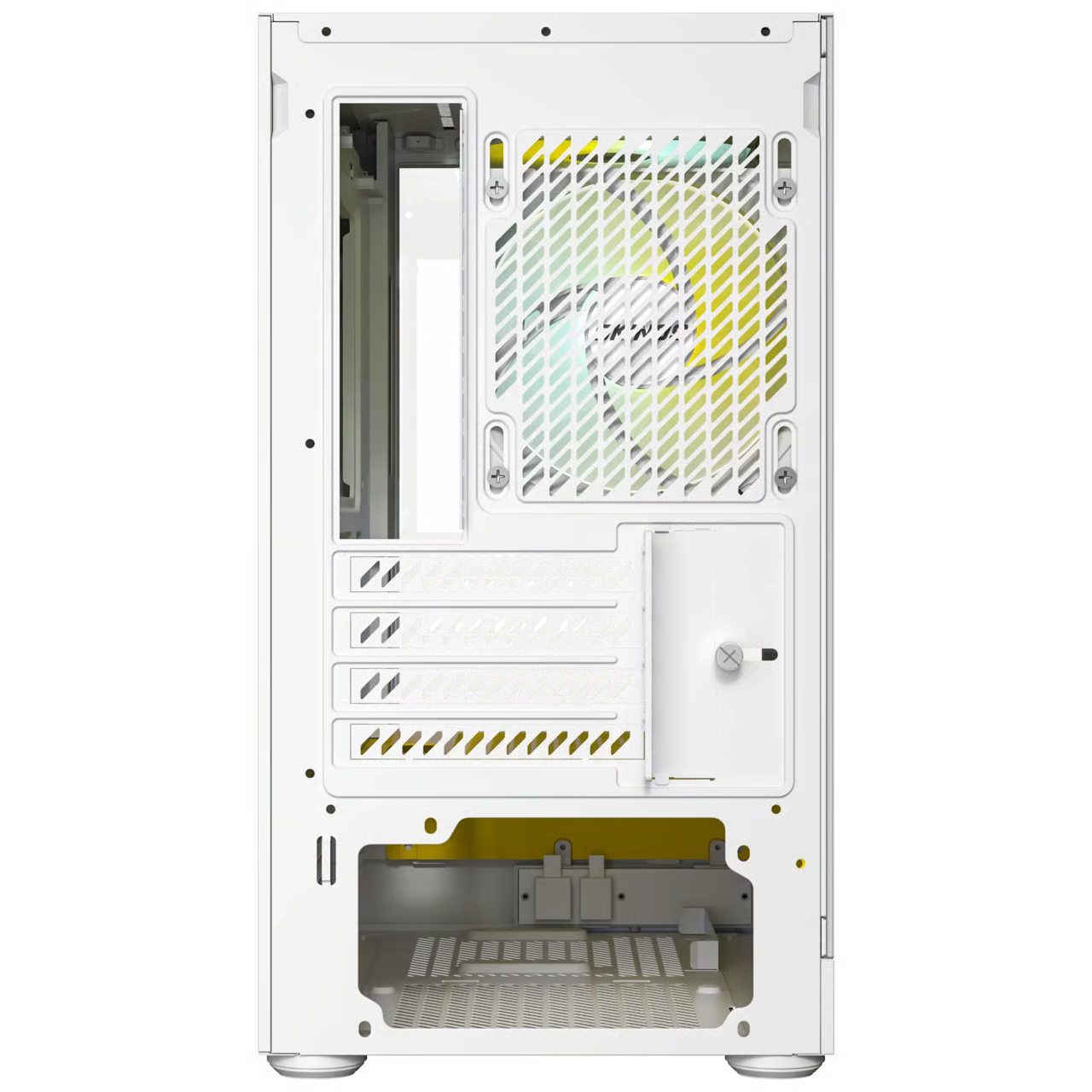 Okinos AQUA UNO Micro-ATX 機箱 - Yolk 白黃色 【預裝3把ARGB風扇】 - 1年保養