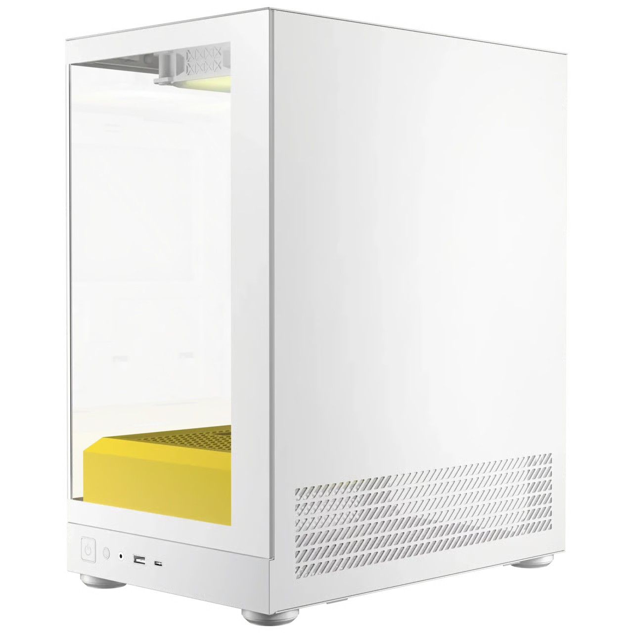 Okinos AQUA UNO Micro-ATX 機箱 - Yolk 白黃色 【預裝3把ARGB風扇】 - 1年保養