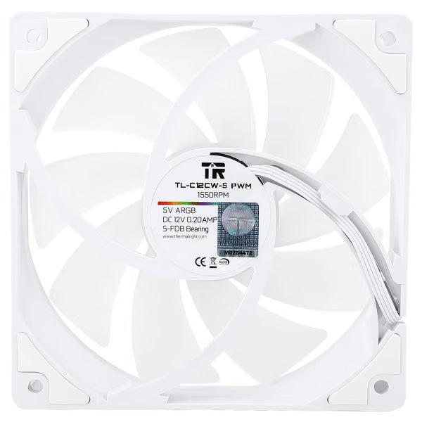 ThermalRight 利民 TL-C12W-S White ARGB 120mm 風扇