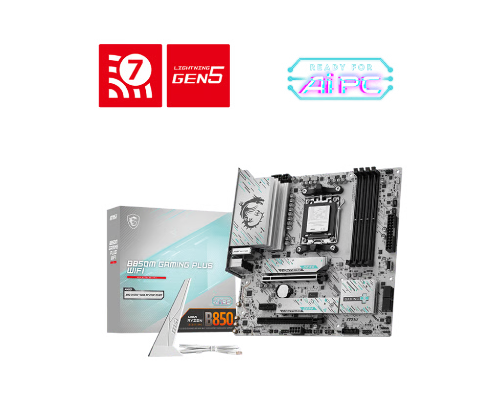 MSI 微星 B850M GAMING PLUS WIFI mATX 主機板 (DDR5) - 3年保養