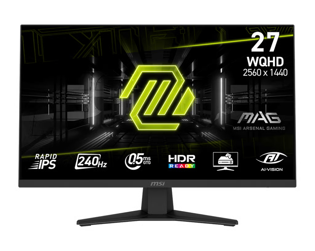 MSI 微星 MAG 274QF X24 電競顯示器 (27吋 / WQHD [2560 x 1440] / RAPID IPS / 0.5ms (GtG) / 240Hz / HDR / AMD FreeSync™ Premium)