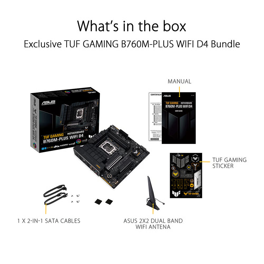 ASUS 華碩 TUF GAMING B760M-PLUS WIFI D4 Micro-ATX 主機板 (DDR4)