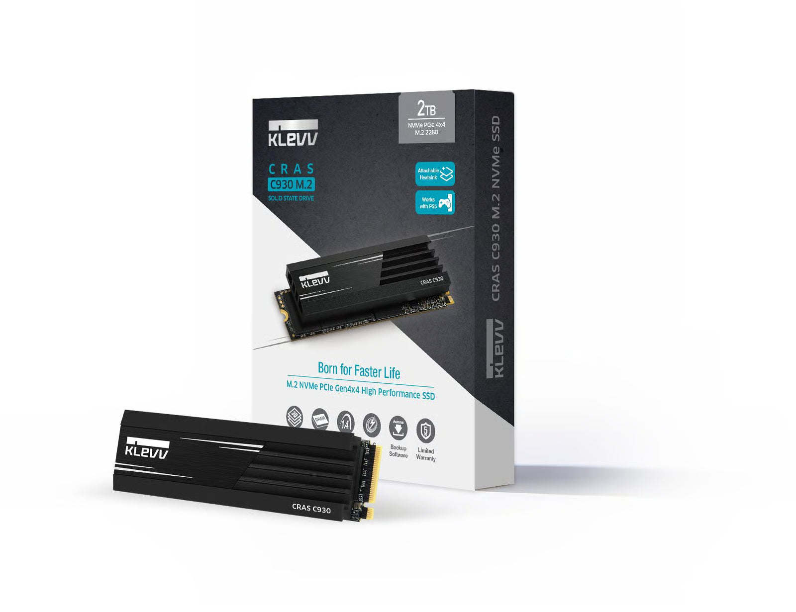 Klevv 科賦 CRAS C930 2TB PCIe 4.0 x4 NVMe M.2 2280 SSD