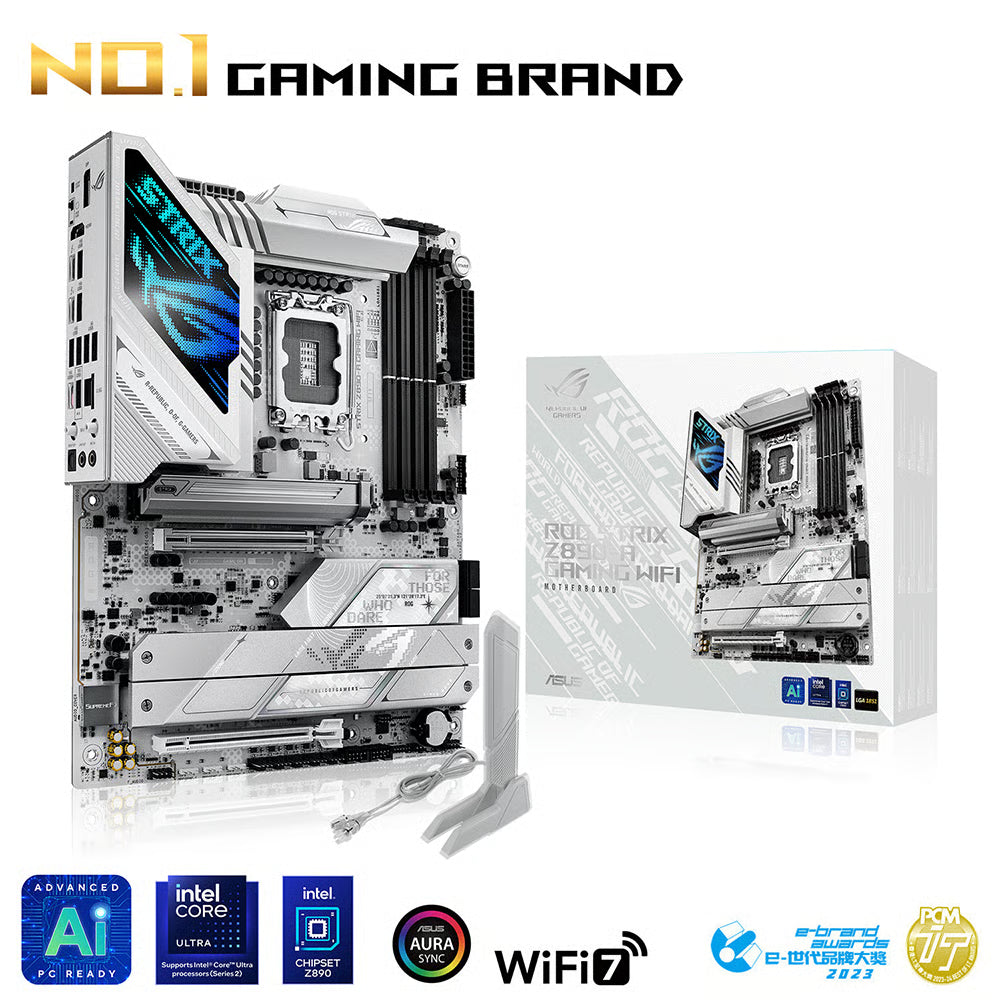 ASUS 華碩 ROG STRIX Z890-A GAMING WIFI ATX 白色主機板 (DDR5)