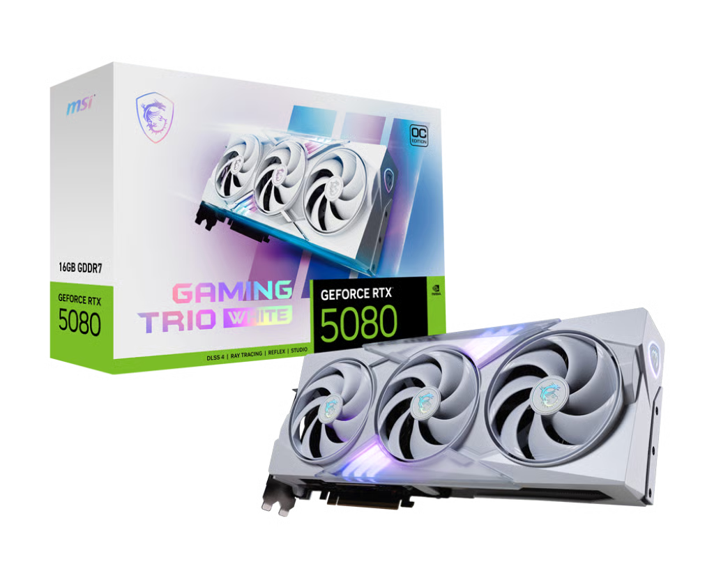 MSI 微星 GeForce RTX 5080 16G GAMING TRIO OC WHITE 顯示卡