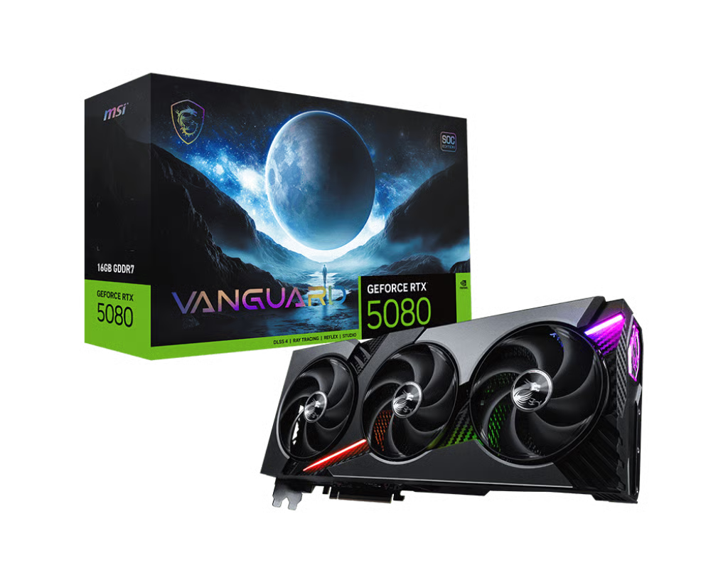 MSI 微星 GeForce RTX 5080 16G VANGUARD SOC 顯示卡