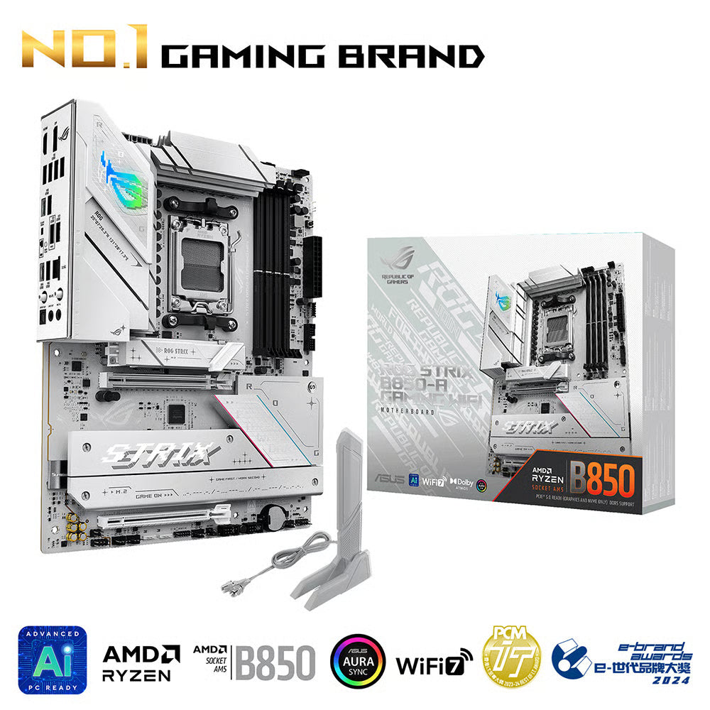 ASUS 華碩 ROG STRIX B850-A GAMING WIFI ATX 白色主機板 (DDR5)