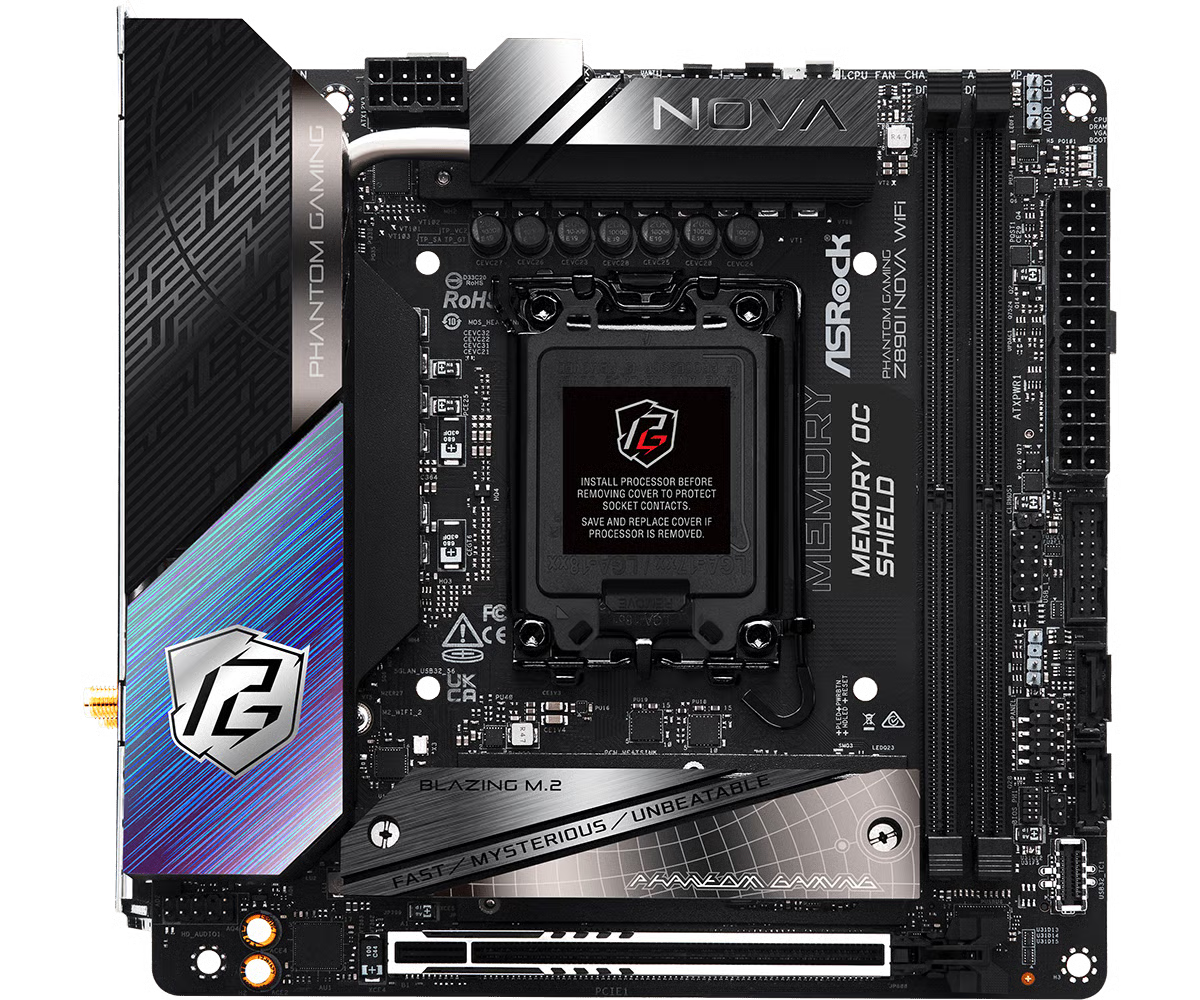ASRock 華擎 PHANTOM GAMING Z890I Nova WIFI ITX 主機板 (DDR5)