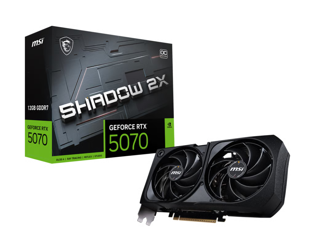 MSI 微星 GeForce RTX 5070 SHADOW 2X OC 12GB 顯示卡