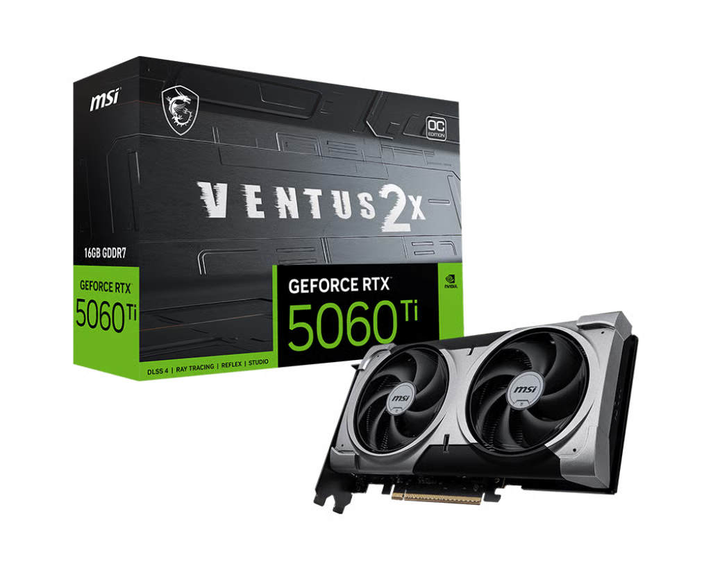 MSI 微星 GeForce RTX 5060 Ti 16G VENTUS 2X OC PLUS 顯示卡