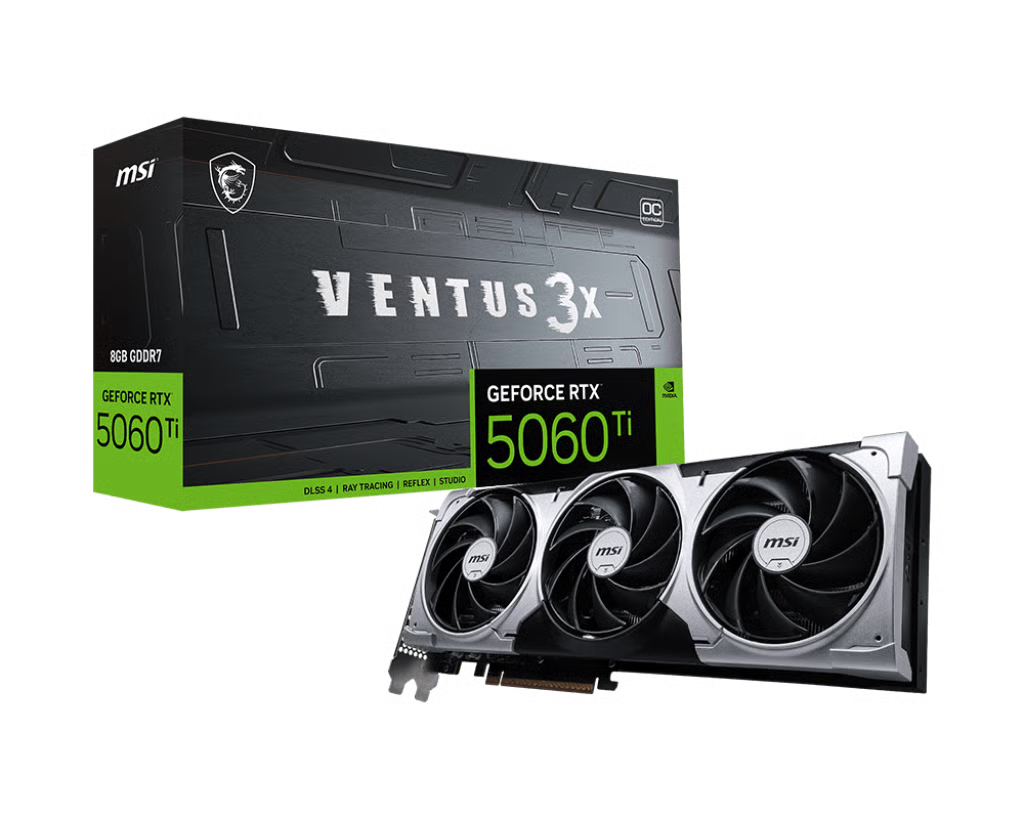 MSI 微星 GeForce RTX 5060 Ti 8G VENTUS 3X OC 顯示卡