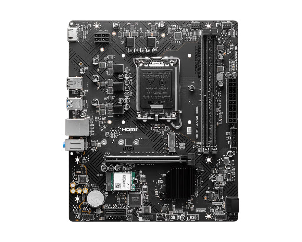 MSI 微星 PRO H610M-S WIFI DDR4 Micro-ATX 主機板 (DDR4)
