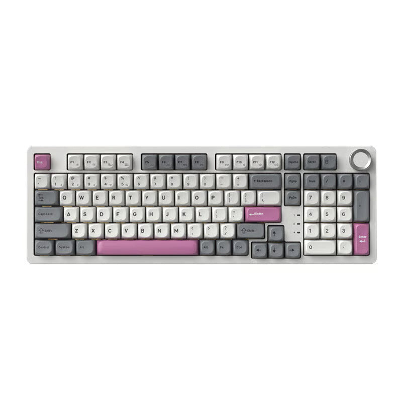 JamesDonkey SKN 青龍 QL 4.0 RGB Cloud Gray TTC 三模無線機械鍵盤 - TTC烈焰紅軸 / 雲 (青龍)