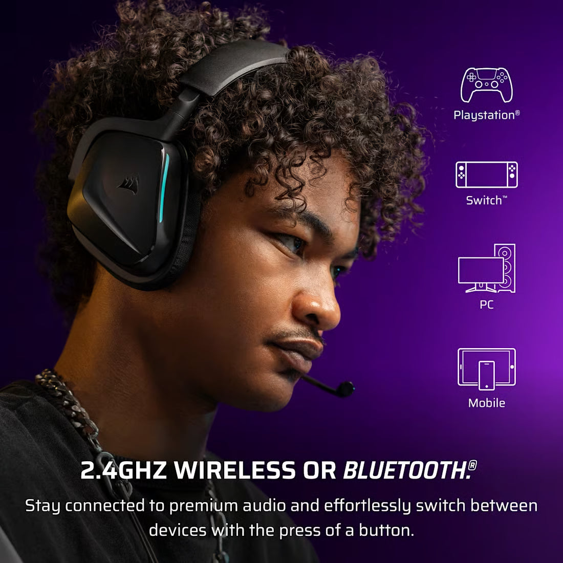 Corsair VOID WIRELESS v2 Gaming Headset— Carbon 無線遊戲耳機