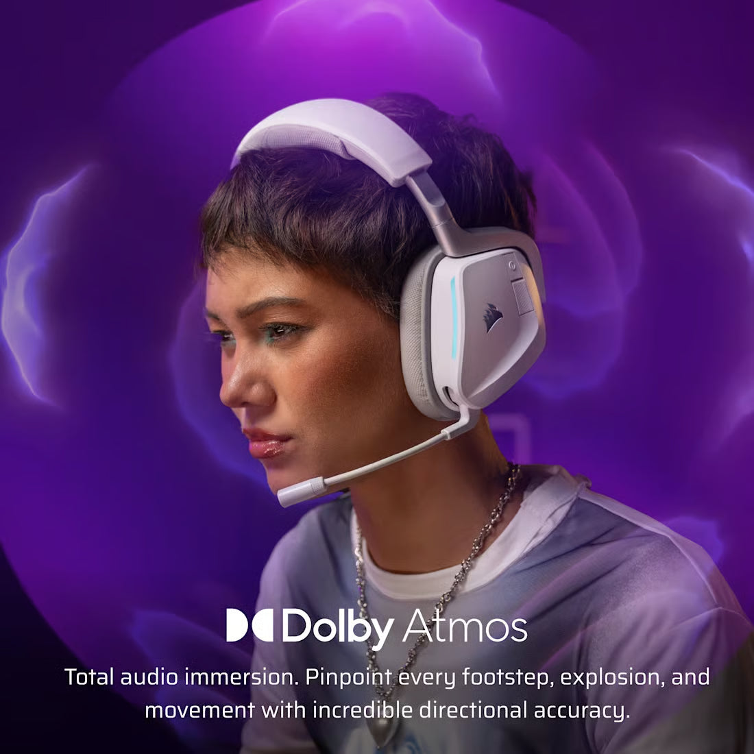 Corsair VOID WIRELESS v2 Gaming Headset— White 無線遊戲耳機