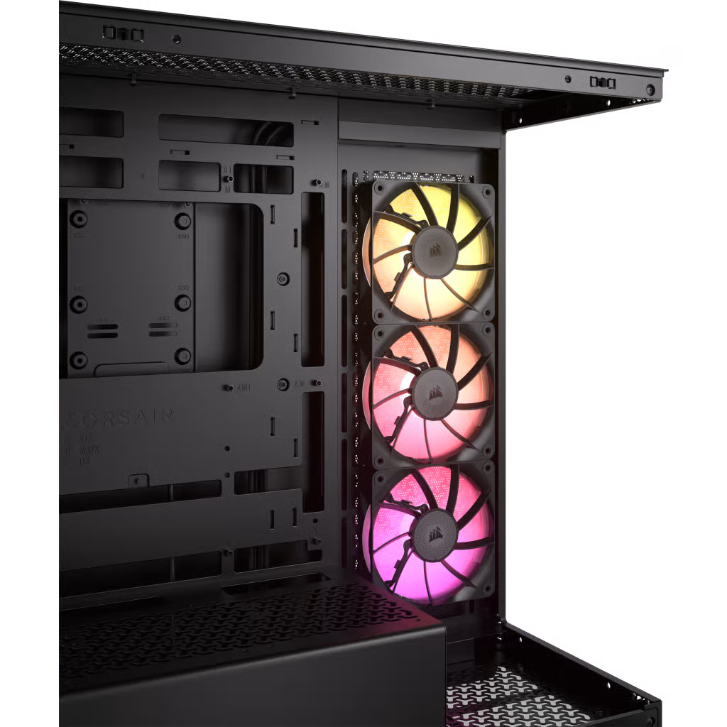 【支援背插底板】 Corsair iCUE LINK 3500X RGB 無中柱全景玻璃 ATX 機箱 - Black 黑色