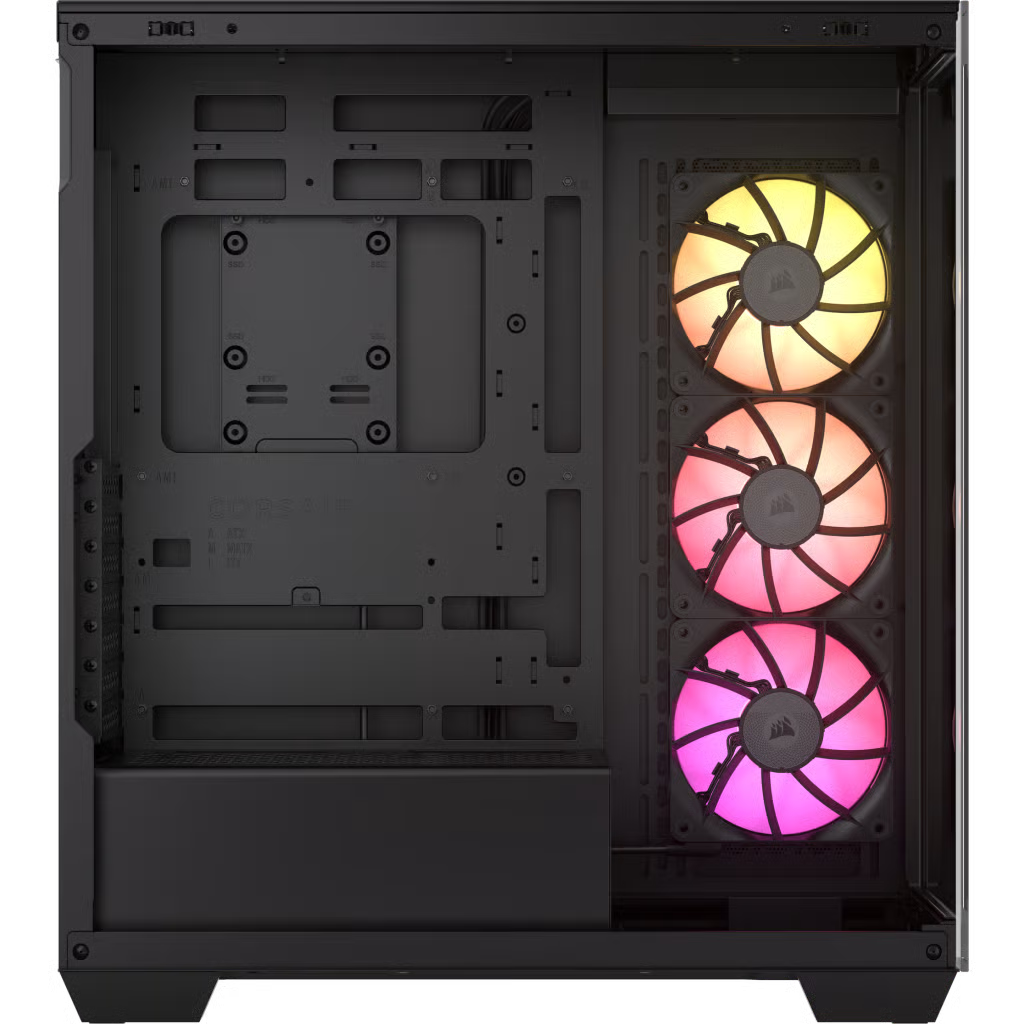 【支援背插底板】 Corsair iCUE LINK 3500X RGB 無中柱全景玻璃 ATX 機箱 - Black 黑色