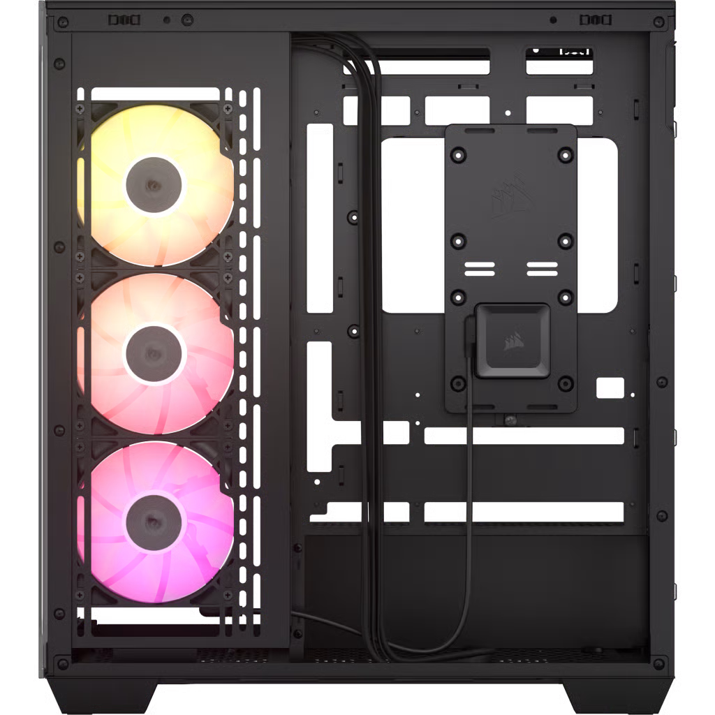 【支援背插底板】 Corsair iCUE LINK 3500X RGB 無中柱全景玻璃 ATX 機箱 - Black 黑色