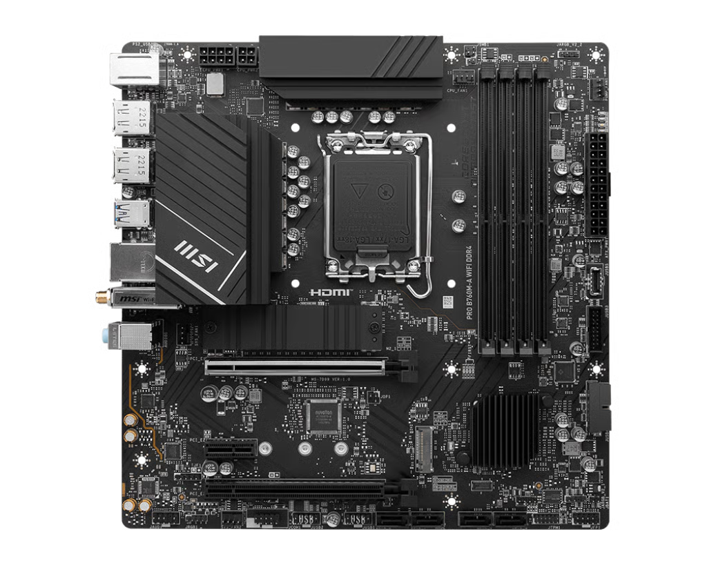MSI 微星 PRO B760M-A WIFI Micro-ATX 主機板 (DDR5)