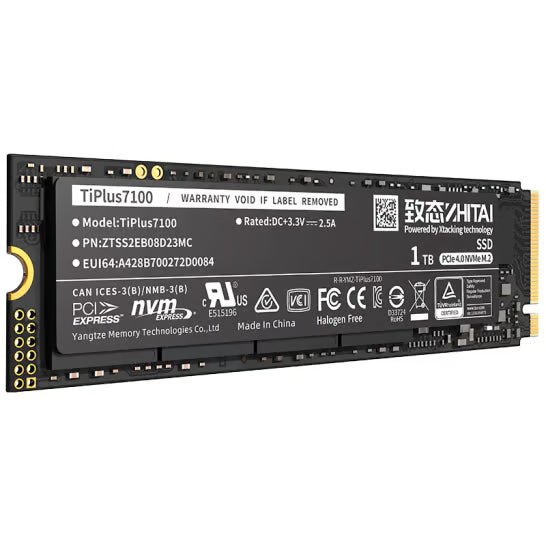 ZHITAI 致態 TiPlus7100 1TB M.2 NVMe PCIe 4.0 x4 SSD
