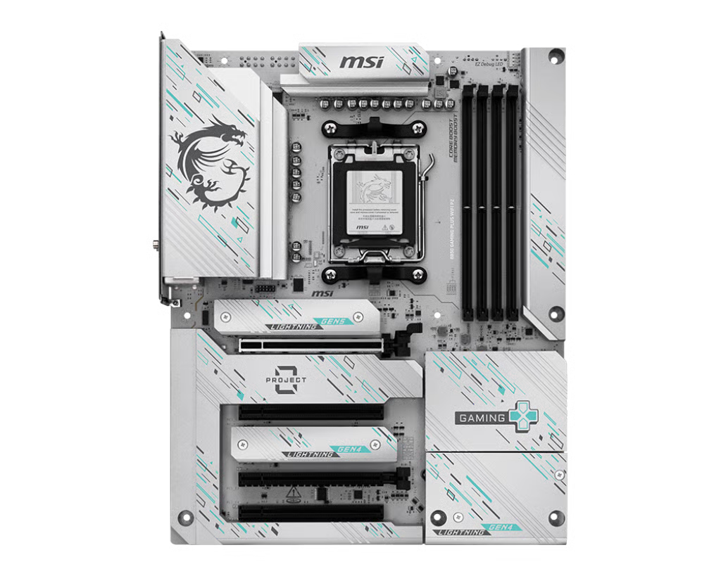 MSI 微星 B850 GAMING PLUS WIFI PZ ATX 白色主機板 (DDR5)