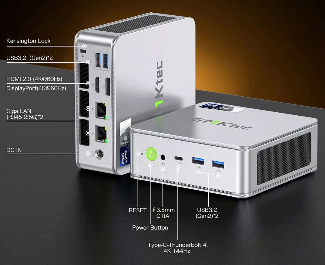 GMKtec NucBox K9 Mini PC 迷你電腦 (Intel® Core™ Ultra 5 125H / Intel® Arc™ graphics / 96GB DDR5 RAM / 2TB SSD / Windows 11 Pro)