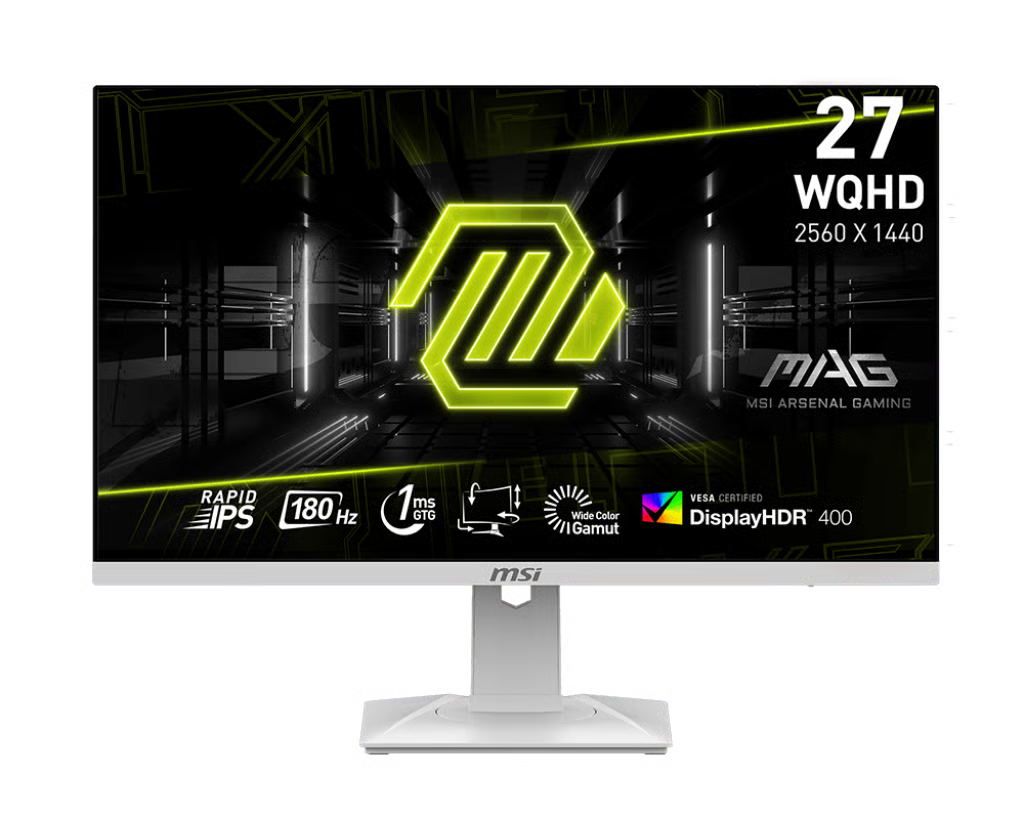 MSI 微星 MAG 274QRFW 白色電競顯示器 (27吋 / WQHD [2560 x 1440] / 180Hz / RAPID IPS / 低藍光 / 1ms GtG / HDR400 / Adaptive-Sync)