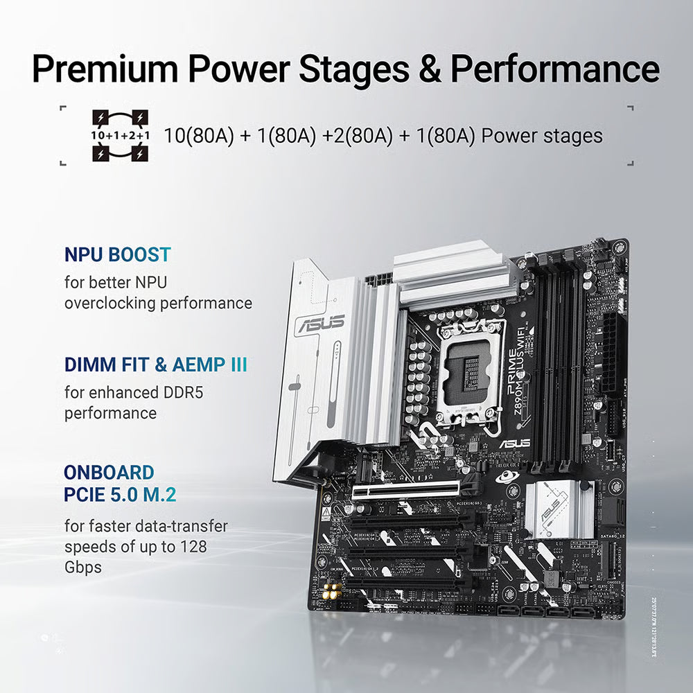 ASUS 華碩 PRIME Z890M-PLUS WIFI-CSM Micro-ATX 主機板 (DDR5)