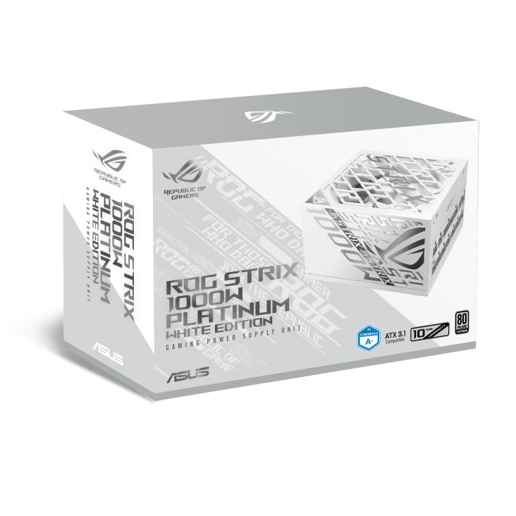 ASUS 華碩 ROG STRIX 1000W Platinum White Edition 80Plus Platinum 鉑金牌 全模組 火牛 (10年保)