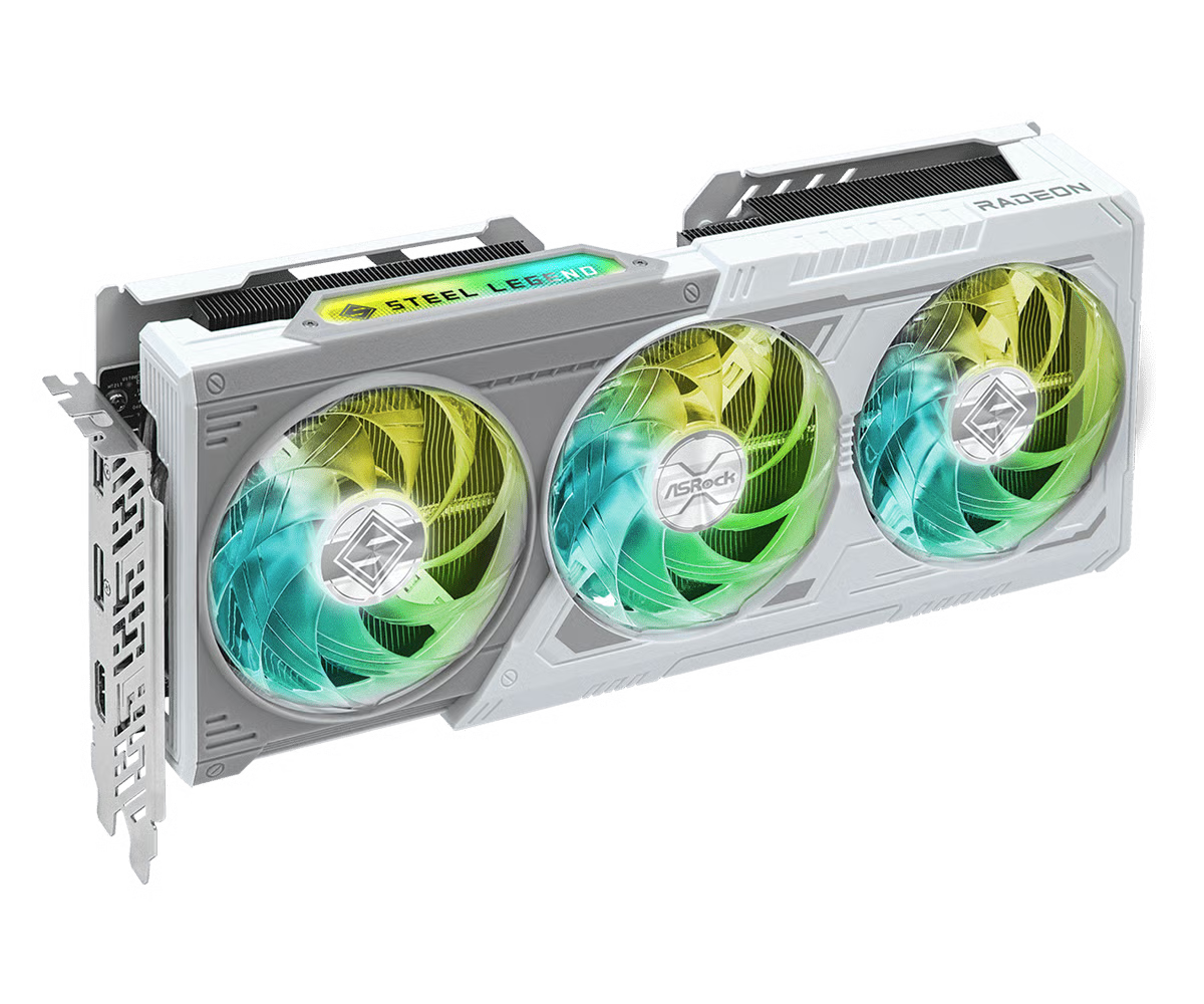 ASRock 華擎 RX 9060 XT Steel Legend 8GB OC 白色顯示卡