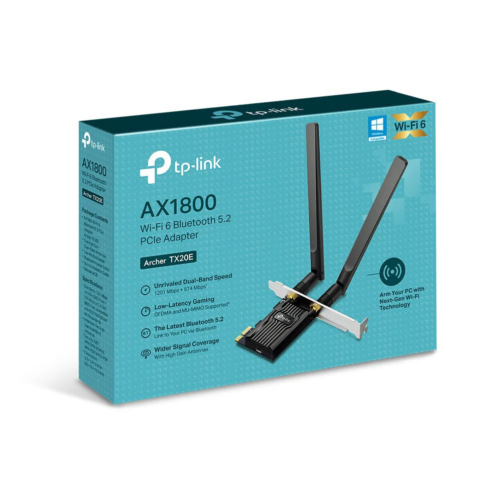 TP-Link Archer TX20E AX1800 雙頻 WiFi 6 藍牙 5.2 PCIe 接收器