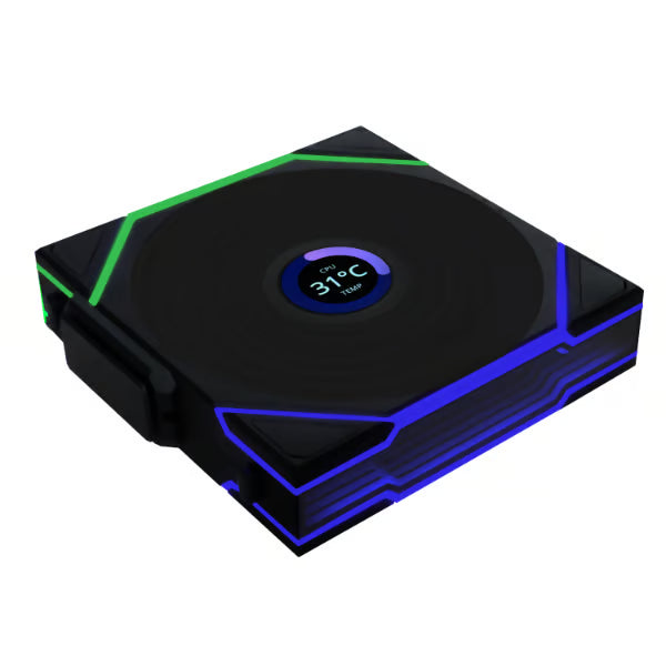 LIAN LI 聯力 UNI FAN TL120 LCD Reverse Blade Wireless 120mm 反向單風扇 - Black 黑色 【需配搭控制器】