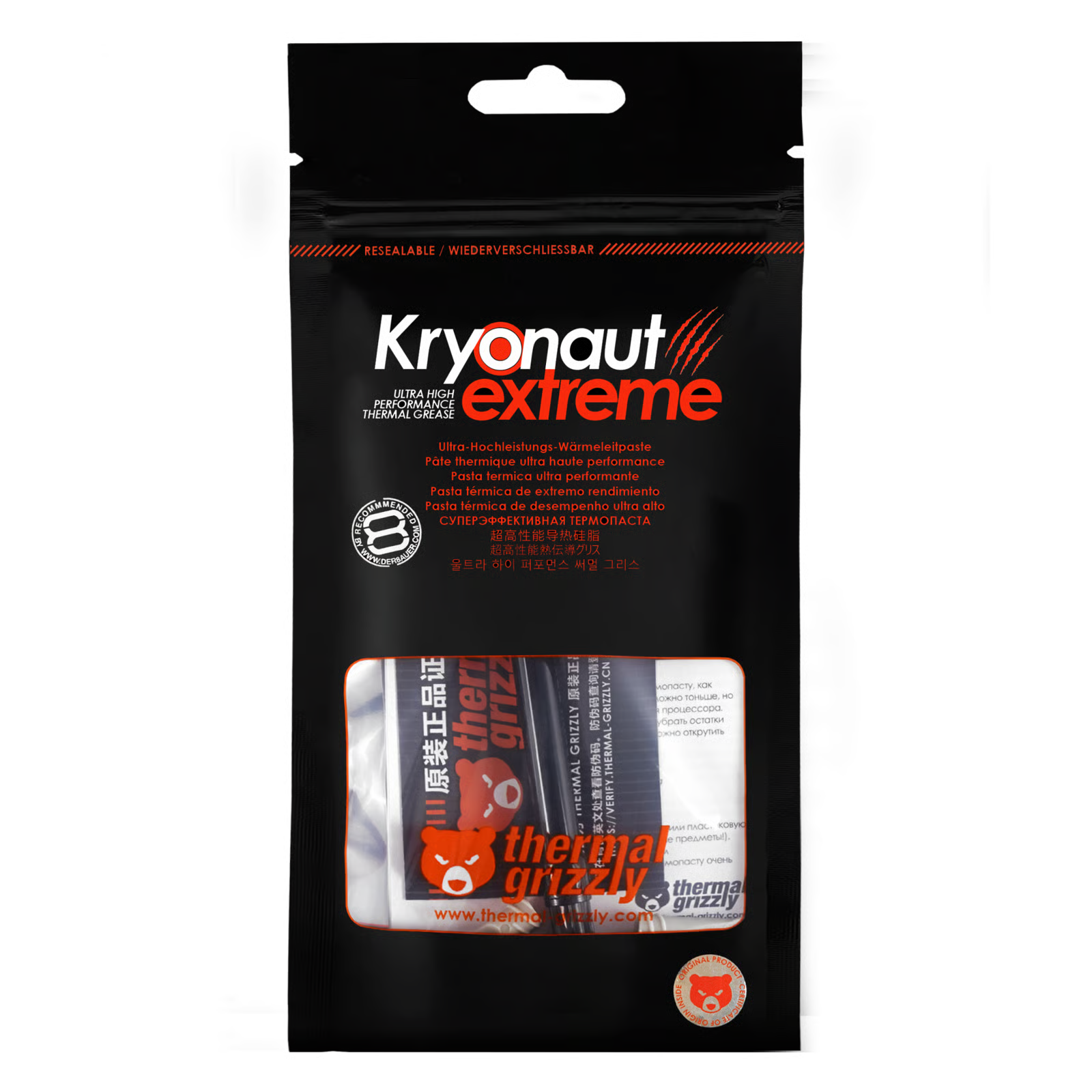 Thermal Grizzly Kryonaut Extreme 2g Multilingual (VPE 50) 散熱膏