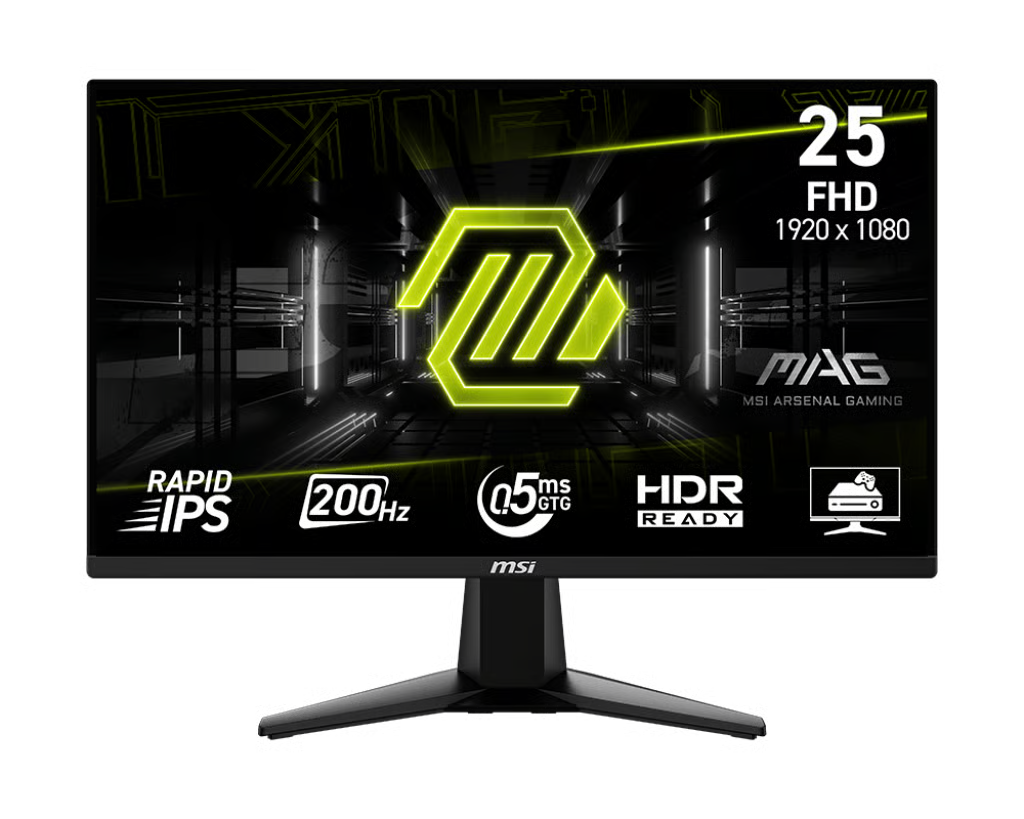 MSI 微星 MAG 255F E20 電競顯示器 (24.5吋 / FHD [1920 x 1080] / 200Hz 0.5ms (GtG) / RAPID IPS / AMD FreeSync™ Premium) - 3年上門保養保養