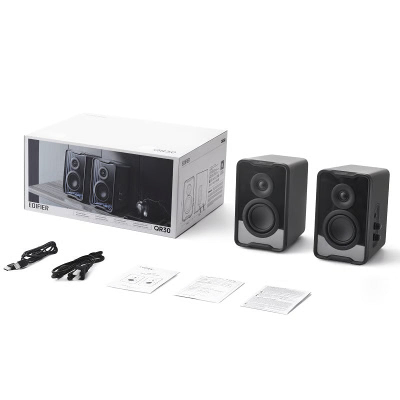 Edifier QR30 電腦音箱- Black 黑色 支援藍芽 書架式喇叭 - 1年保養