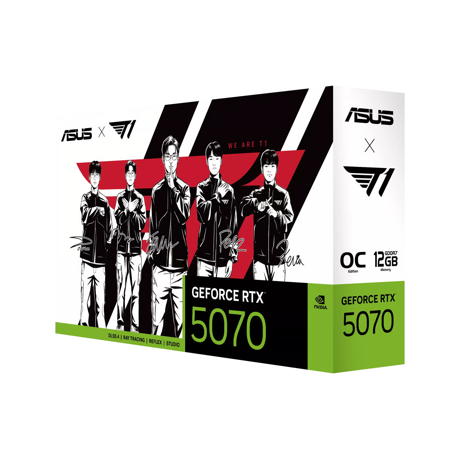 ASUS T1 GeForce RTX 5070 12GB OC 顯示卡 - T1聯名版 - 3年保養