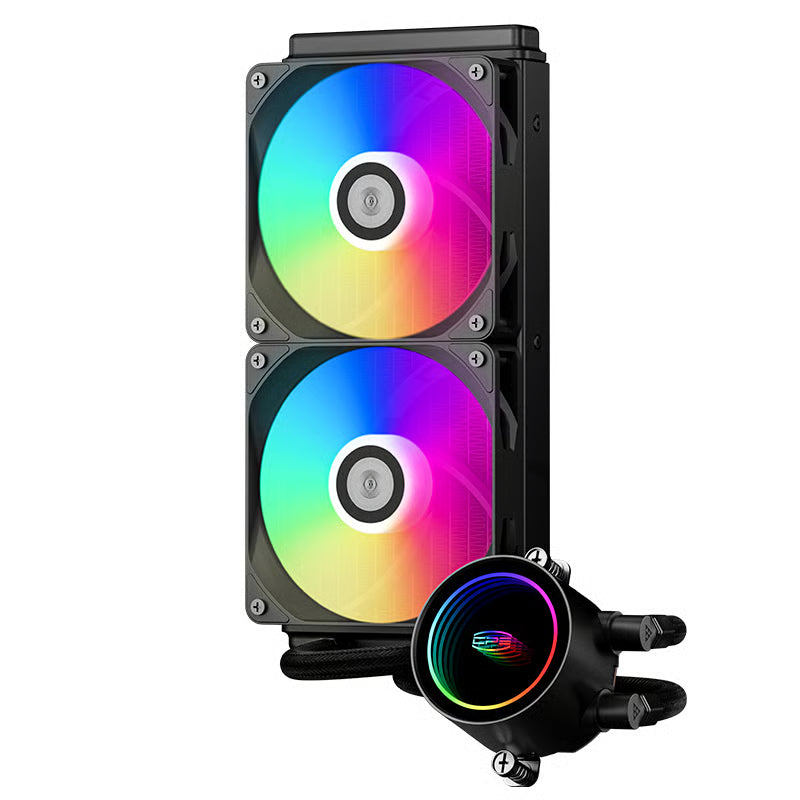 PCCOOLER DA240 ARGB 240mm CPU Liquid Cooler - Black/White