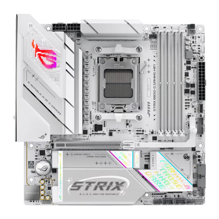 ASUS 華碩 ROG STRIX B850-G GAMING WIFI MATX 白色主機板 (DDR5)
