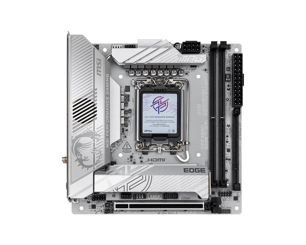 MSI 微星 MPG Z890I EDGE TI WIFI ITX 白色主機板 (DDR5)