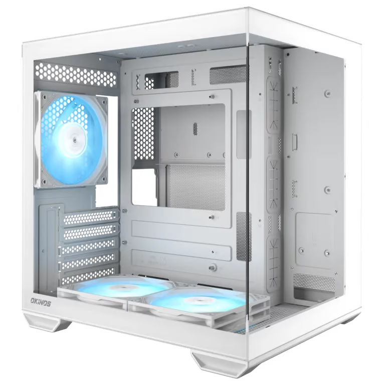 Okinos Mirage 4 Micro-ATX 機箱 - White 白色 【預裝3把ARGB風扇】