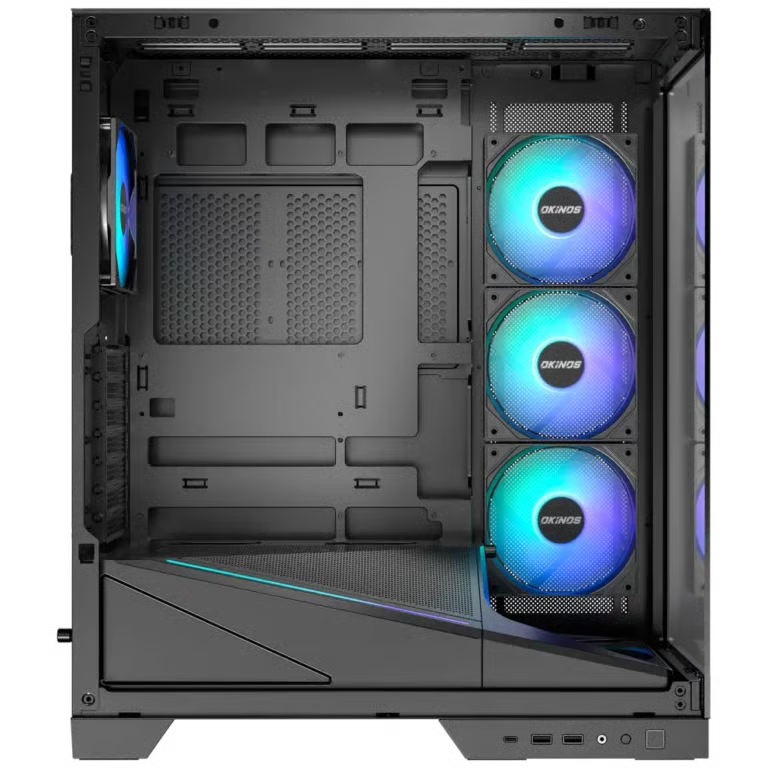 Okinos AQUA 9 ARGB ATX 機箱 【預裝5把ARGB風扇】