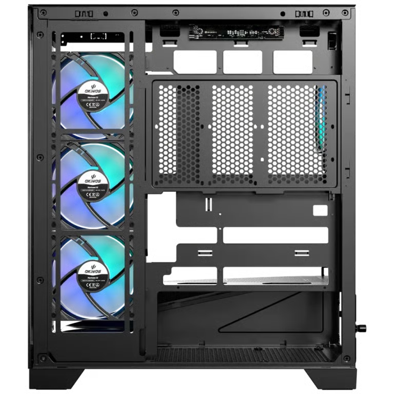 Okinos AQUA 9 ARGB ATX 機箱 【預裝5把ARGB風扇】