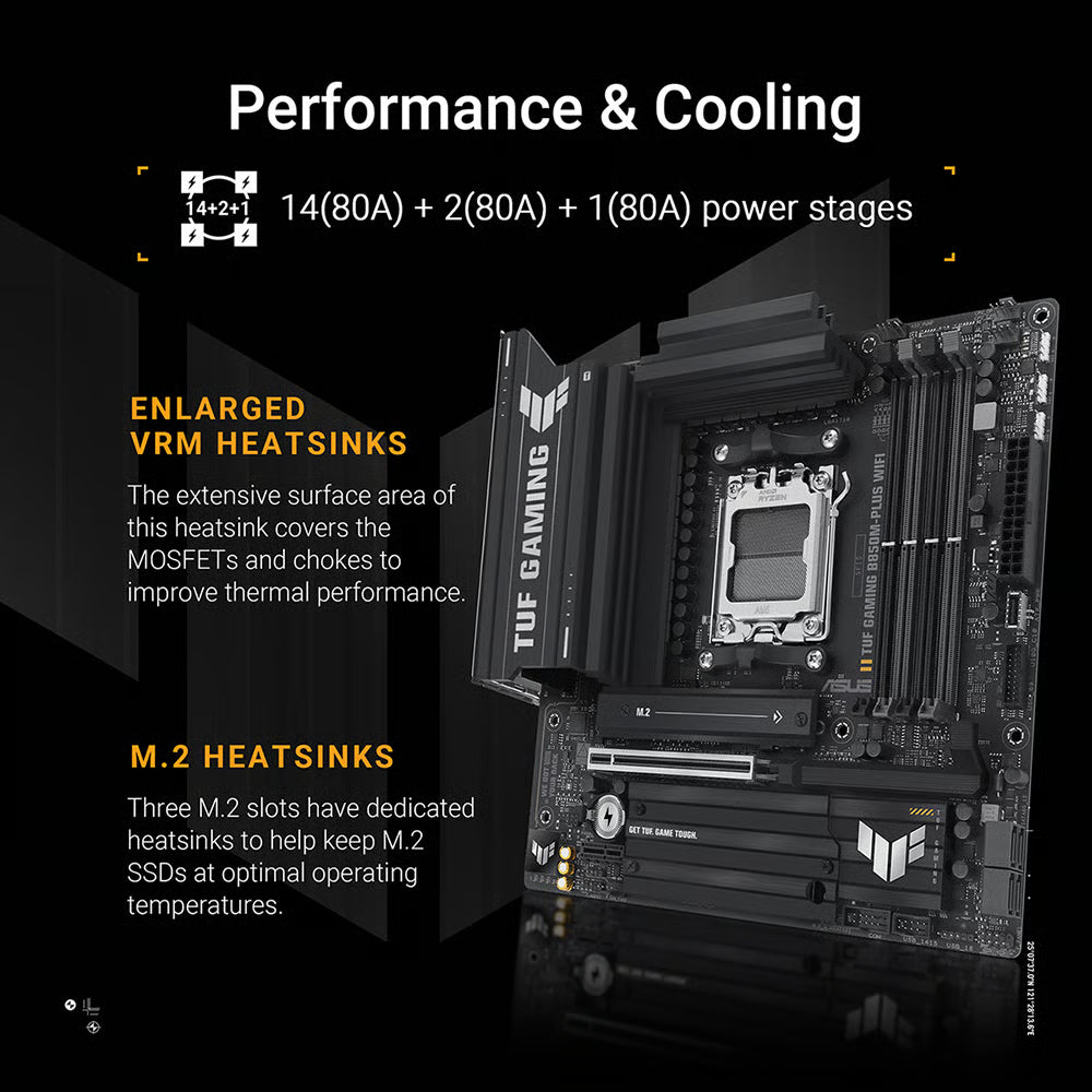 ASUS 華碩 TUF GAMING B850M-PLUS WIFI Micro-ATX 主機板 (DDR5)